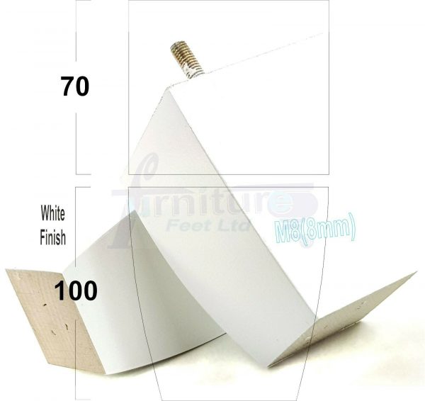 4x CHAIR REPLACEMENT BLOCK WOODEN SETTEE LEGS 100mm High FURNITURE FEET M8(8mm) - Image 25