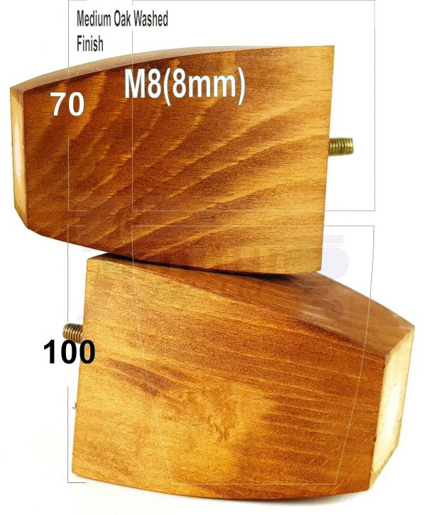 4x CHAIR REPLACEMENT BLOCK WOODEN SETTEE LEGS 100mm High FURNITURE FEET M8(8mm) - Image 17