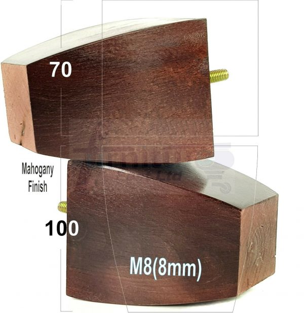 4x CHAIR REPLACEMENT BLOCK WOODEN SETTEE LEGS 100mm High FURNITURE FEET M8(8mm) - Image 18