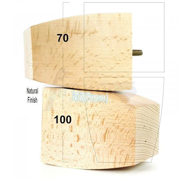 4x CHAIR REPLACEMENT BLOCK WOODEN SETTEE LEGS 100mm High FURNITURE FEET M8(8mm) - Image 21