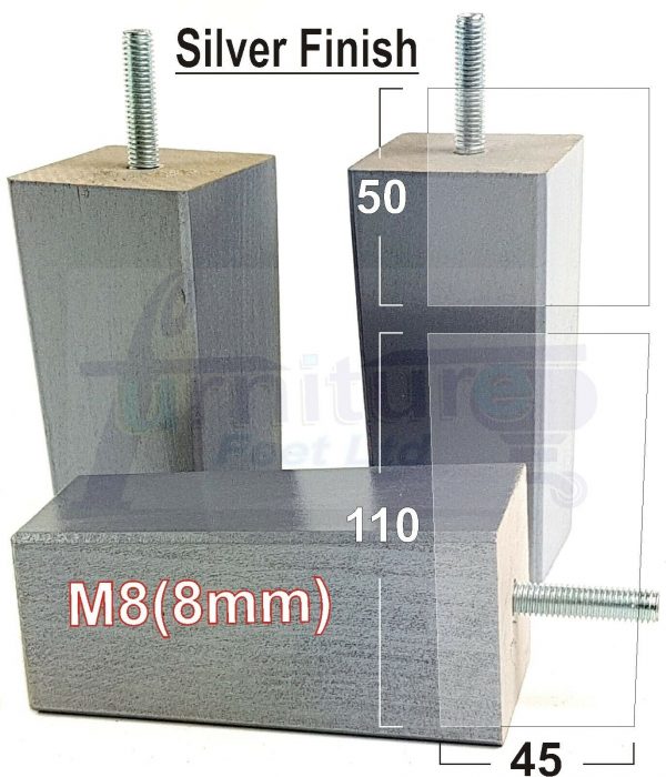 4x REPLACEMENT WOOD FURNITURE SOFA LEGS M8(8mm) CHAIR - SETTEE FEET 110mm HIGH - Image 17