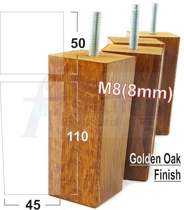 4x REPLACEMENT WOOD FURNITURE SOFA LEGS M8(8mm) CHAIR - SETTEE FEET 110mm HIGH - Image 13