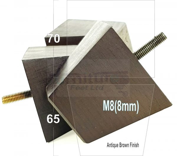 4x SOLID BLOCK WOODEN LEGS 65mm High CHAIR REPLACEMENT FURNITURE FEET M8(8mm) - Image 11