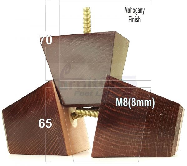 4x SOLID BLOCK WOODEN LEGS 65mm High CHAIR REPLACEMENT FURNITURE FEET M8(8mm) - Image 16