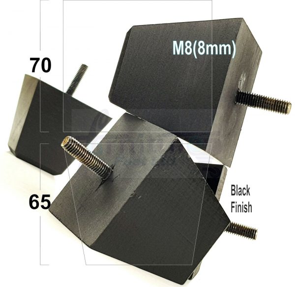 4x SOLID BLOCK WOODEN LEGS 65mm High CHAIR REPLACEMENT FURNITURE FEET M8(8mm) - Image 12