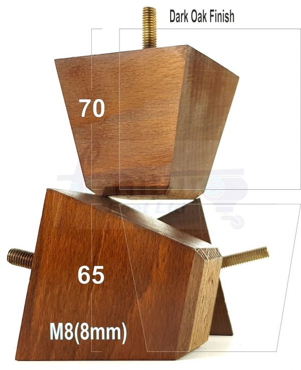 4x SOLID BLOCK WOODEN LEGS 65mm High CHAIR REPLACEMENT FURNITURE FEET M8(8mm) - Image 13