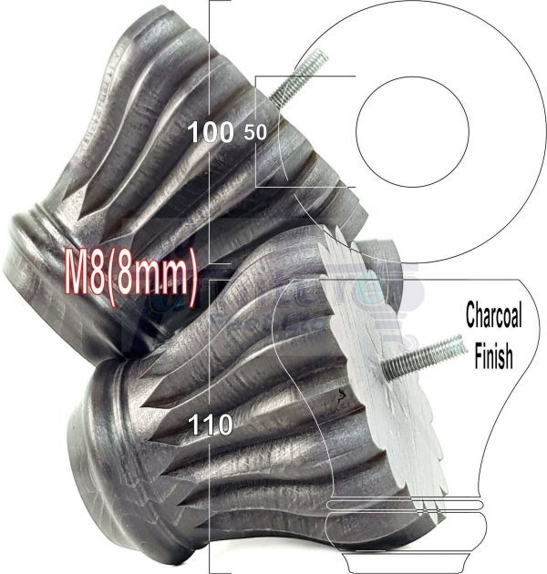 4x SOLID WOODEN FURNITURE LEGS M8(8mm) CHAIR REPLACEMENT BUN FEET 110mm HIGH - Image 39