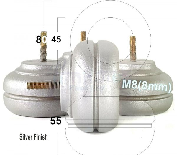4x TURNED BUN SOFA LEG 55mm High CHAIR REPLACEMENT SETTEE FURNITURE FEET M8(8mm) - Image 31