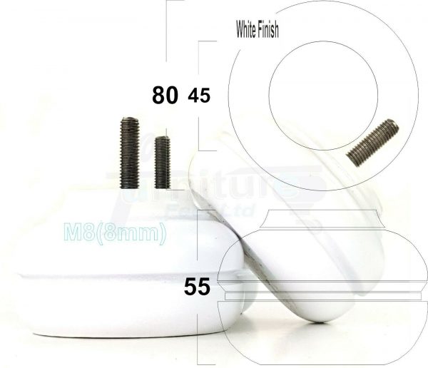 4x TURNED BUN SOFA LEG 55mm High CHAIR REPLACEMENT SETTEE FURNITURE FEET M8(8mm) - Image 30
