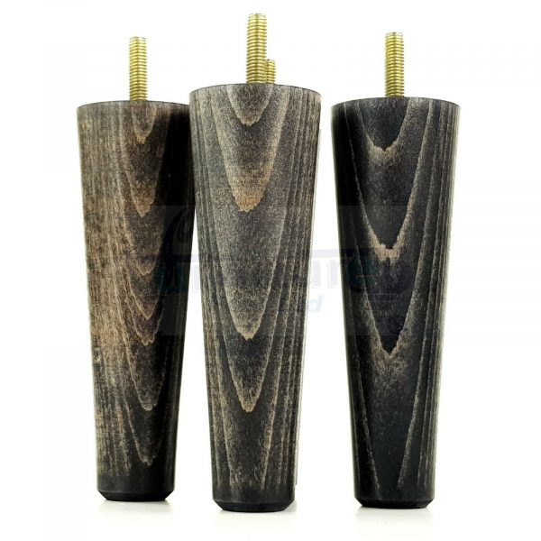 4x WOOD REPLACEMENT FURNITURE CHAIR LEG M8(8mm) TAPERED SETTEE FEET 160mm HIGH - Image 17