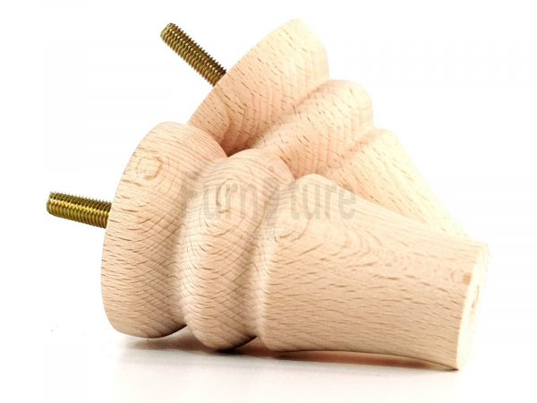 4 Replacement Legs Solid Wood Settee Furniture Feet 100mm High Sofa Chair Bed M8 - Image 6