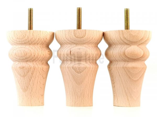 4 Replacement Legs Solid Wood Settee Furniture Feet 100mm High Sofa Chair Bed M8 - Image 7