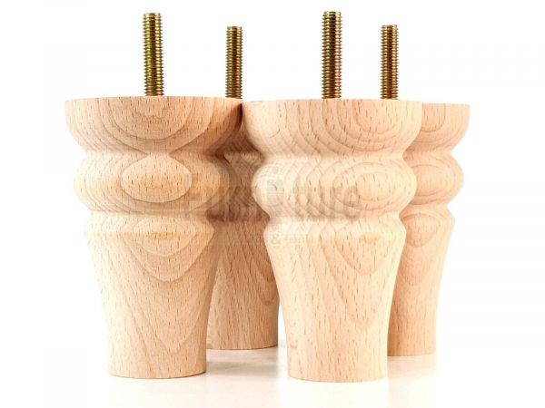 4 Replacement Legs Solid Wood Settee Furniture Feet 100mm High Sofa Chair Bed M8 - Image 9
