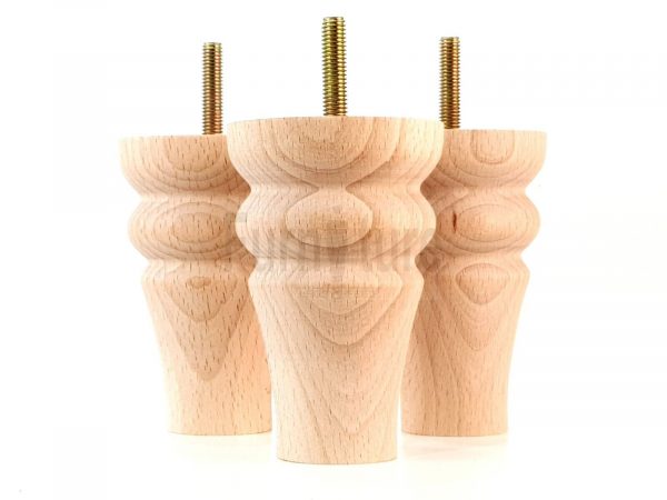 4 Replacement Legs Solid Wood Settee Furniture Feet 100mm High Sofa Chair Bed M8 - Image 10