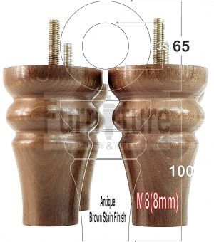 4 Replacement Legs Solid Wood Settee Furniture Feet 100mm High Sofa Chair Bed M8