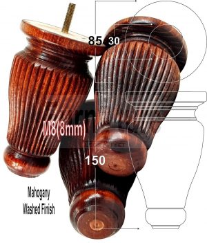 4 Replacement Legs Solid Wood Settee Furniture Feet 150mm High Sofa Chair Bed M8