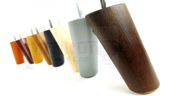4x ANGLED WOODEN SETTEE LEGS 125mm High SOFA FURNITURE REPLACEMENT FEET M8(8mm) - Image 4