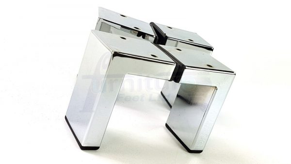4x Metal Furniture Legs 105mm High Settee Sofa Chair Cabinet Bed Feet (Self-Fix) - Image 7