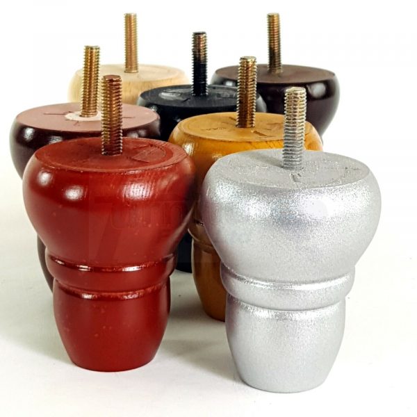 4x REPLACEMENT WOOD FURNITURE SOFA LEGS M8(8mm) CHAIR - SETTEE FEET 82mm HIGH - Image 4