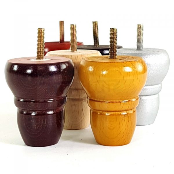4x REPLACEMENT WOOD FURNITURE SOFA LEGS M8(8mm) CHAIR - SETTEE FEET 82mm HIGH - Image 5