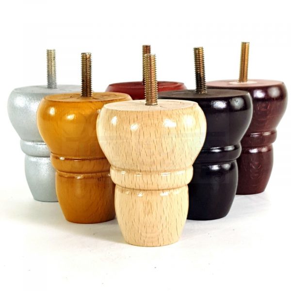 4x REPLACEMENT WOOD FURNITURE SOFA LEGS M8(8mm) CHAIR - SETTEE FEET 82mm HIGH - Image 6