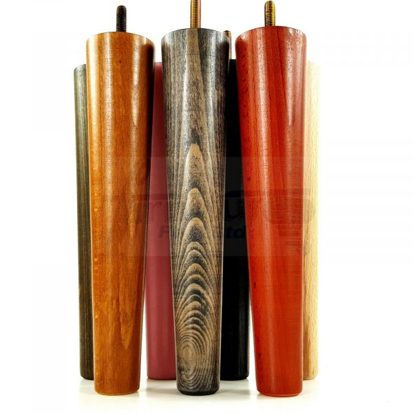 4x WOOD REPLACEMENT FURNITURE CHAIR LEGS M10(10mm) SOFA - SETTEE FEET 220mm HIGH - Image 6