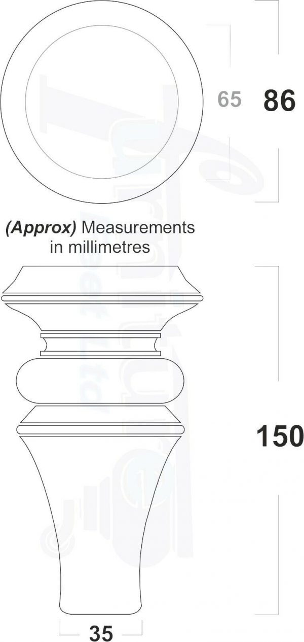 4x WOOD REPLACEMENT FURNITURE CHAIR LEGS M8(8mm) SOFA - SETTEE FEET 150mm HIGH - Image 3