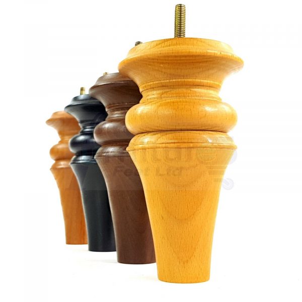 4x WOOD REPLACEMENT FURNITURE CHAIR LEGS M8(8mm) SOFA - SETTEE FEET 150mm HIGH - Image 8