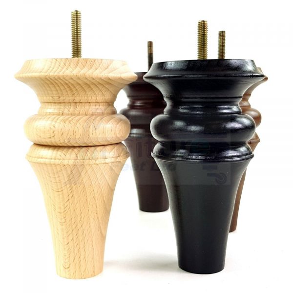 4x WOOD REPLACEMENT FURNITURE CHAIR LEGS M8(8mm) SOFA - SETTEE FEET 150mm HIGH - Image 9