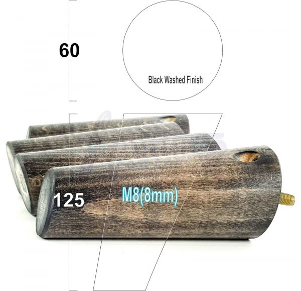 4x ANGLED WOODEN SETTEE LEGS 125mm High SOFA FURNITURE REPLACEMENT FEET M8(8mm) - Image 16