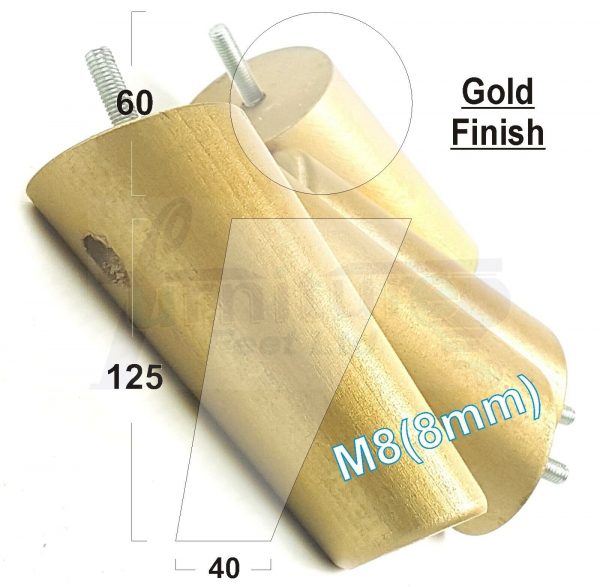 4x ANGLED WOODEN SETTEE LEGS 125mm High SOFA FURNITURE REPLACEMENT FEET M8(8mm) - Image 32