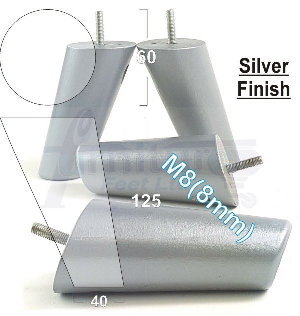 4x ANGLED WOODEN SETTEE LEGS 125mm High SOFA FURNITURE REPLACEMENT FEET M8(8mm) - Image 31