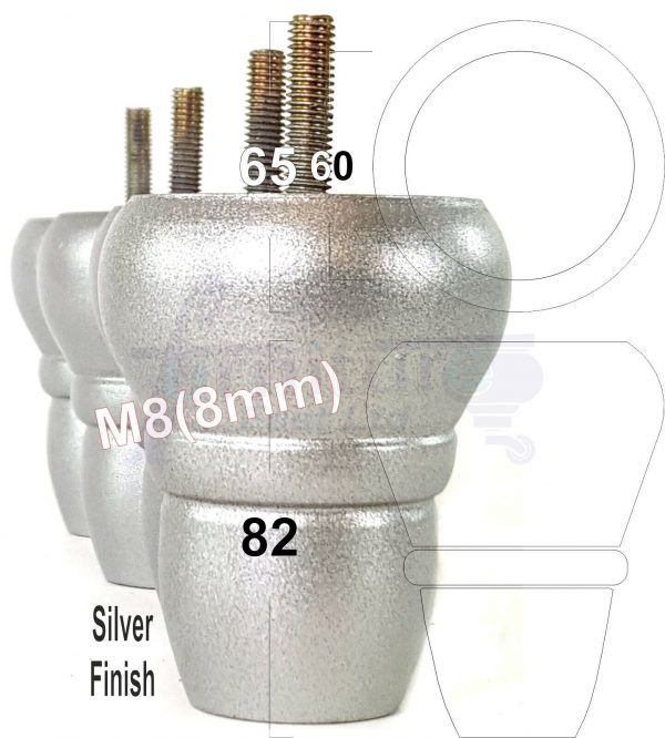 4x REPLACEMENT WOOD FURNITURE SOFA LEGS M8(8mm) CHAIR - SETTEE FEET 82mm HIGH - Image 32
