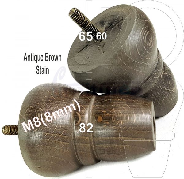 4x REPLACEMENT WOOD FURNITURE SOFA LEGS M8(8mm) CHAIR - SETTEE FEET 82mm HIGH - Image 14