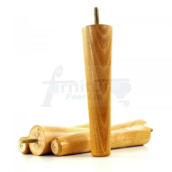 4x WOOD REPLACEMENT FURNITURE CHAIR LEGS M10(10mm) SOFA - SETTEE FEET 220mm HIGH - Image 29