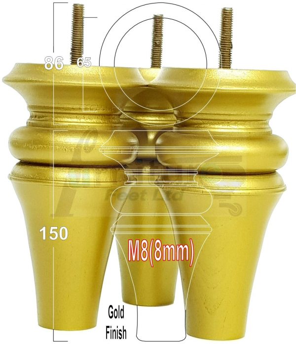 4x WOOD REPLACEMENT FURNITURE CHAIR LEGS M8(8mm) SOFA - SETTEE FEET 150mm HIGH - Image 20