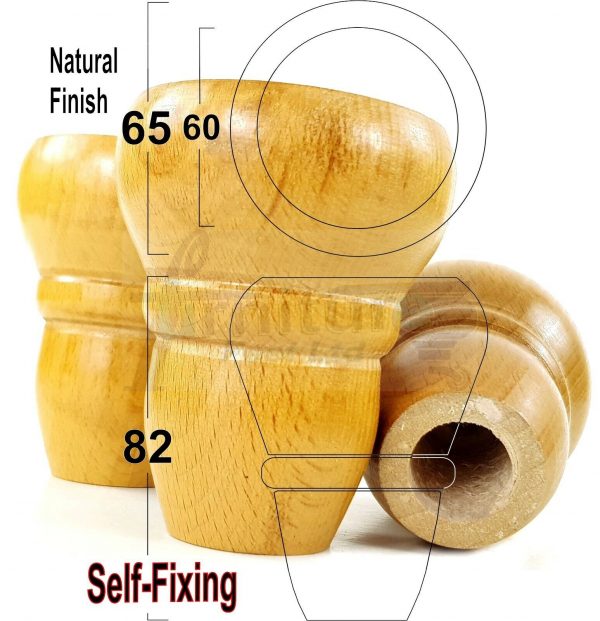 4x WOOD REPLACEMENT FURNITURE CHAIR LEGS SOFA - SETTEE FEET 82mm HIGH (SELF-FIX) - Image 7