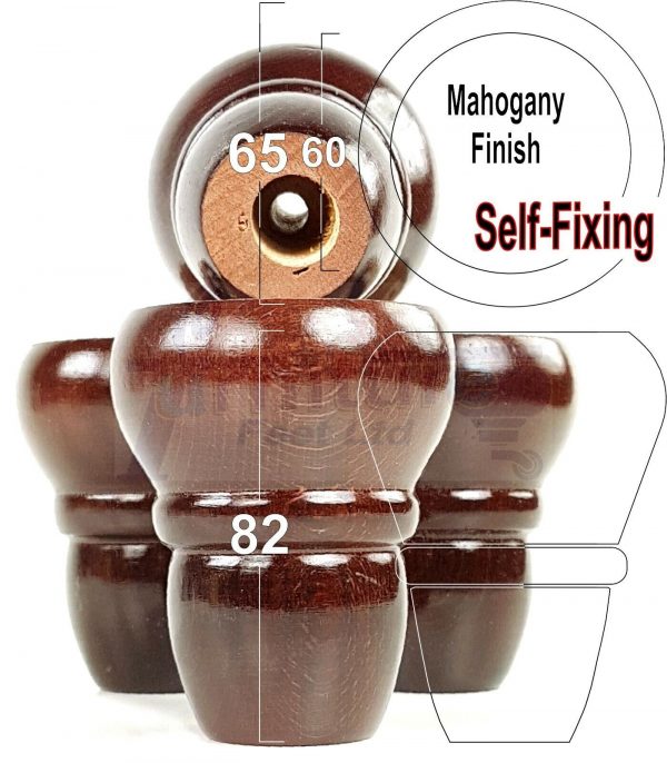 4x WOOD REPLACEMENT FURNITURE CHAIR LEGS SOFA - SETTEE FEET 82mm HIGH (SELF-FIX) - Image 6