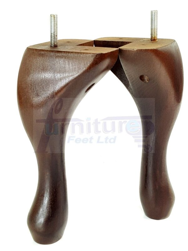 4 Replacement Queen Anne Legs Settee Furniture Feet 150mm High Sofa Chair Bed M8 - Image 12