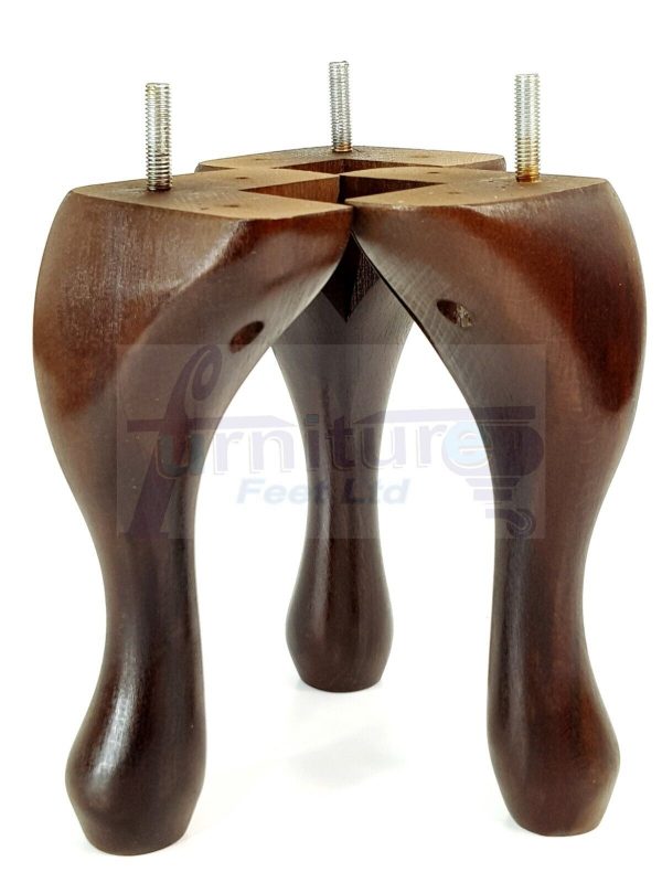 4 Replacement Queen Anne Legs Settee Furniture Feet 150mm High Sofa Chair Bed M8 - Image 6