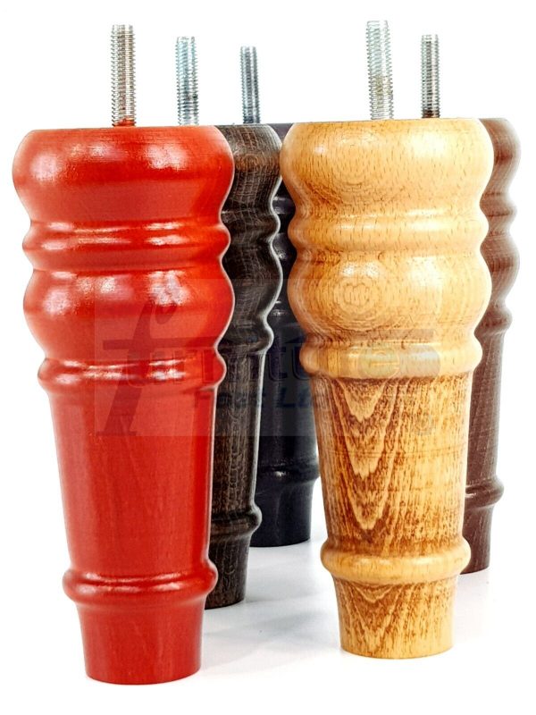 4 Round Wooden Chair Legs 170mm High Replacement Furniture Feet Sofa Cabinets M8 - Image 4