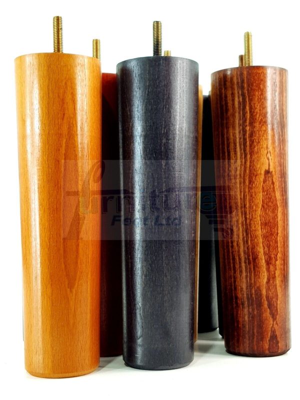 4 Round Wooden Chair Legs 230mm High Replacement Furniture Feet Sofa Cabinets M8 - Image 6
