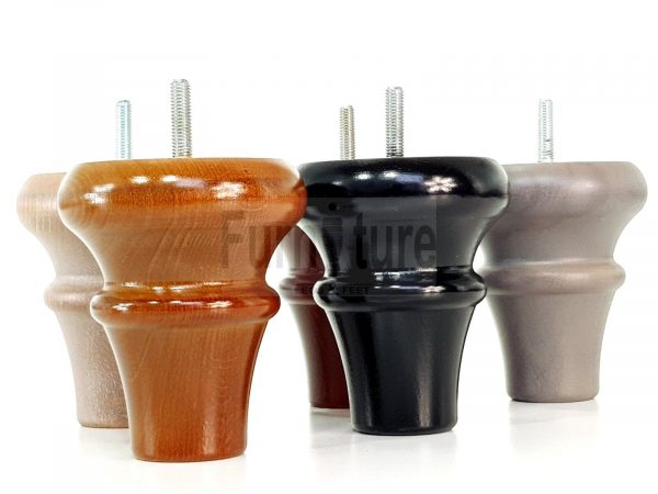 4 Wood Turned Bun Feet Furniture Legs M8 110mm High Multiple Colours Sofa Chairs - Image 5