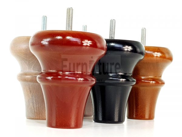 4 Wood Turned Bun Feet Furniture Legs M8 110mm High Multiple Colours Sofa Chairs - Image 6