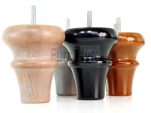 4 Wood Turned Bun Feet Furniture Legs M8 110mm High Multiple Colours Sofa Chairs - Image 7