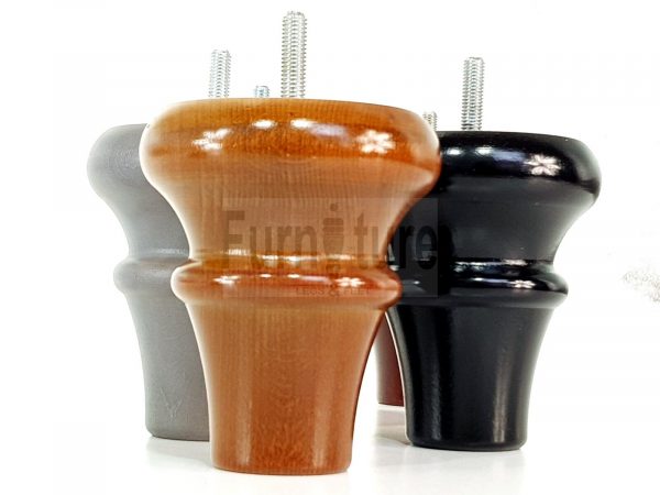 4 Wood Turned Bun Feet Furniture Legs M8 110mm High Multiple Colours Sofa Chairs - Image 8