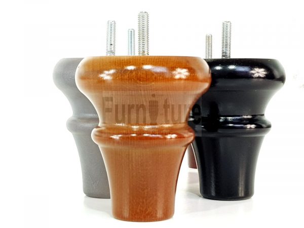 4 Wood Turned Bun Feet Furniture Legs M8 110mm High Multiple Colours Sofa Chairs - Image 9