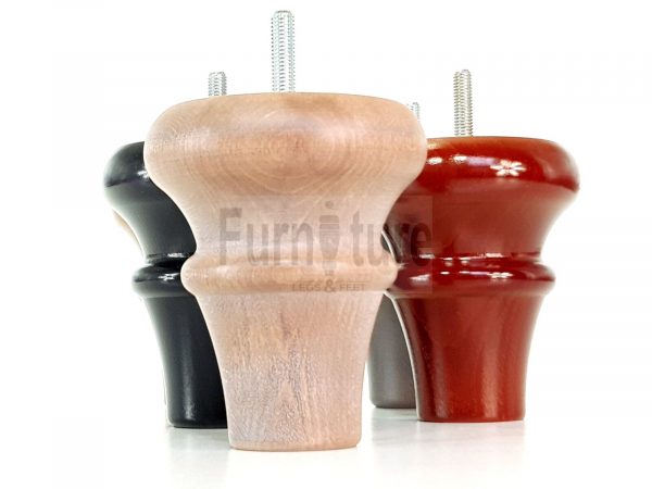 4 Wood Turned Bun Feet Furniture Legs M8 110mm High Multiple Colours Sofa Chairs - Image 10