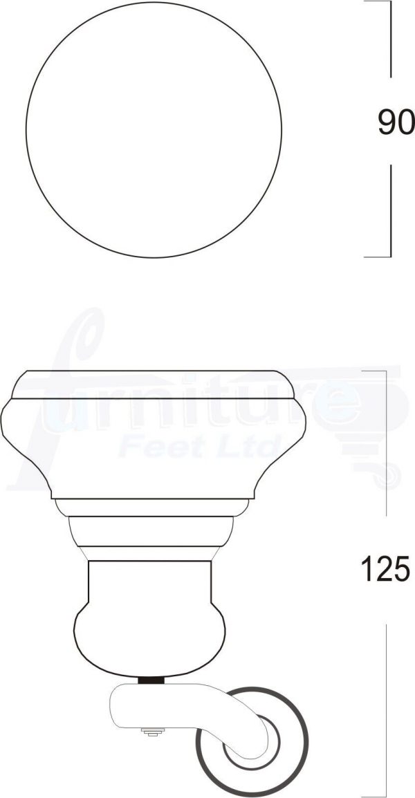 4 Wooden Furniture Sofa Legs M8(8mm) Replacment Chair Feet & Castors 120mm HIGH - Image 13