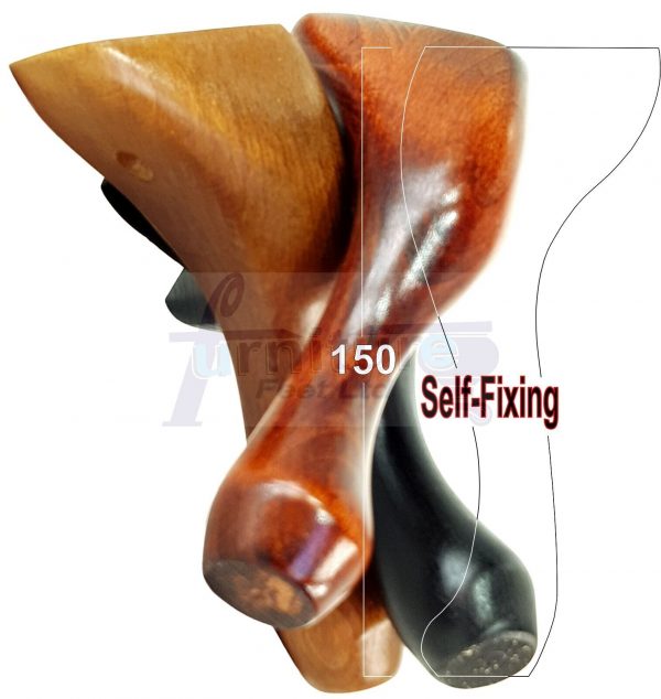 4 Wooden Traditional Queen Anne Furniture Legs 250mm Sofa Chair Beds (Self-Fix) - Image 12